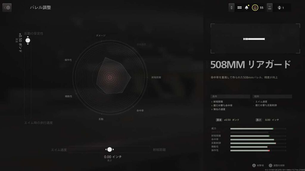 CoD MW2 508MMリアガードの調整